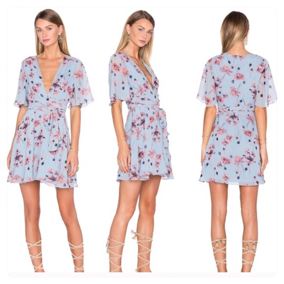 harper floral wrap dress